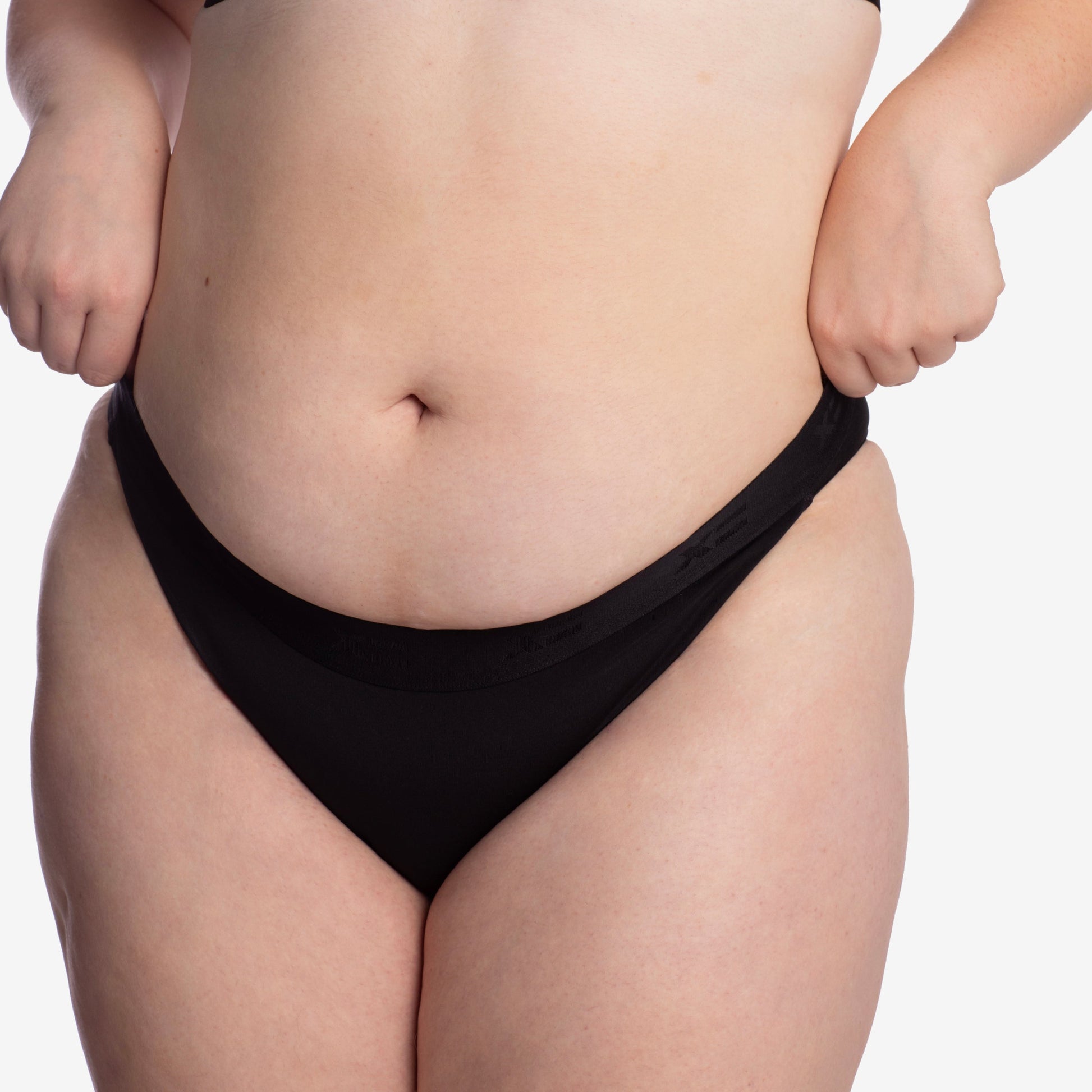 TomboyX SmoothTuck Tucking Hi Leg Bikini - Black