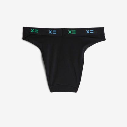 TomboyX SmoothTuck Tucking Hi Leg Bikini - Black Rainbow