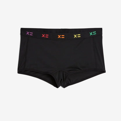 TomboyX SmoothTuck Tucking Boy Short - Black Rainbow