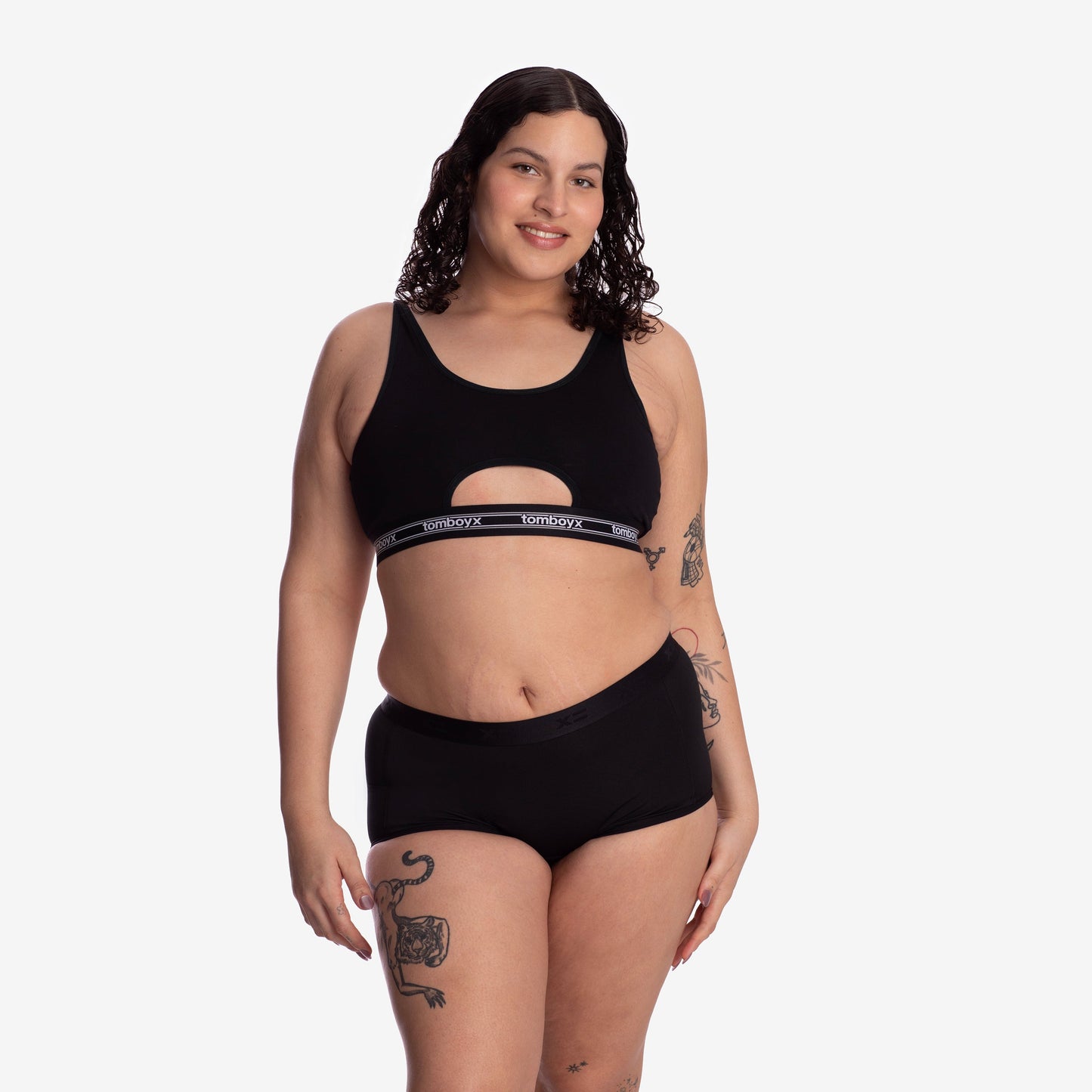 TomboyX SmoothTuck Tucking Boy Short - Black Rainbow