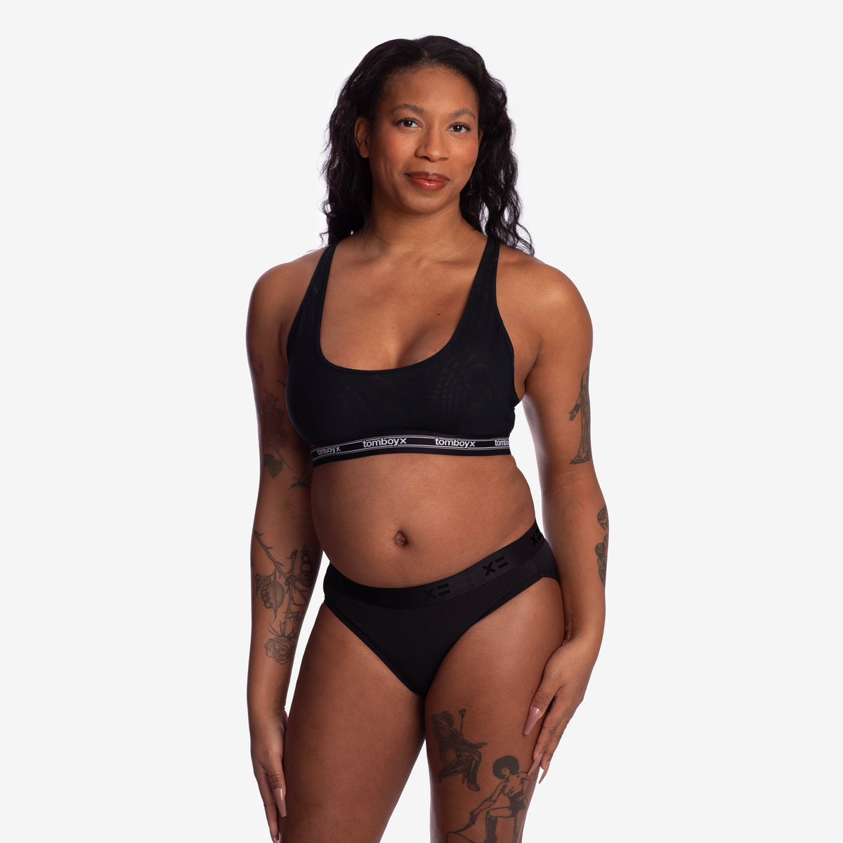 TomboyX SmoothTuck Tucking Bikini - Black Rainbow