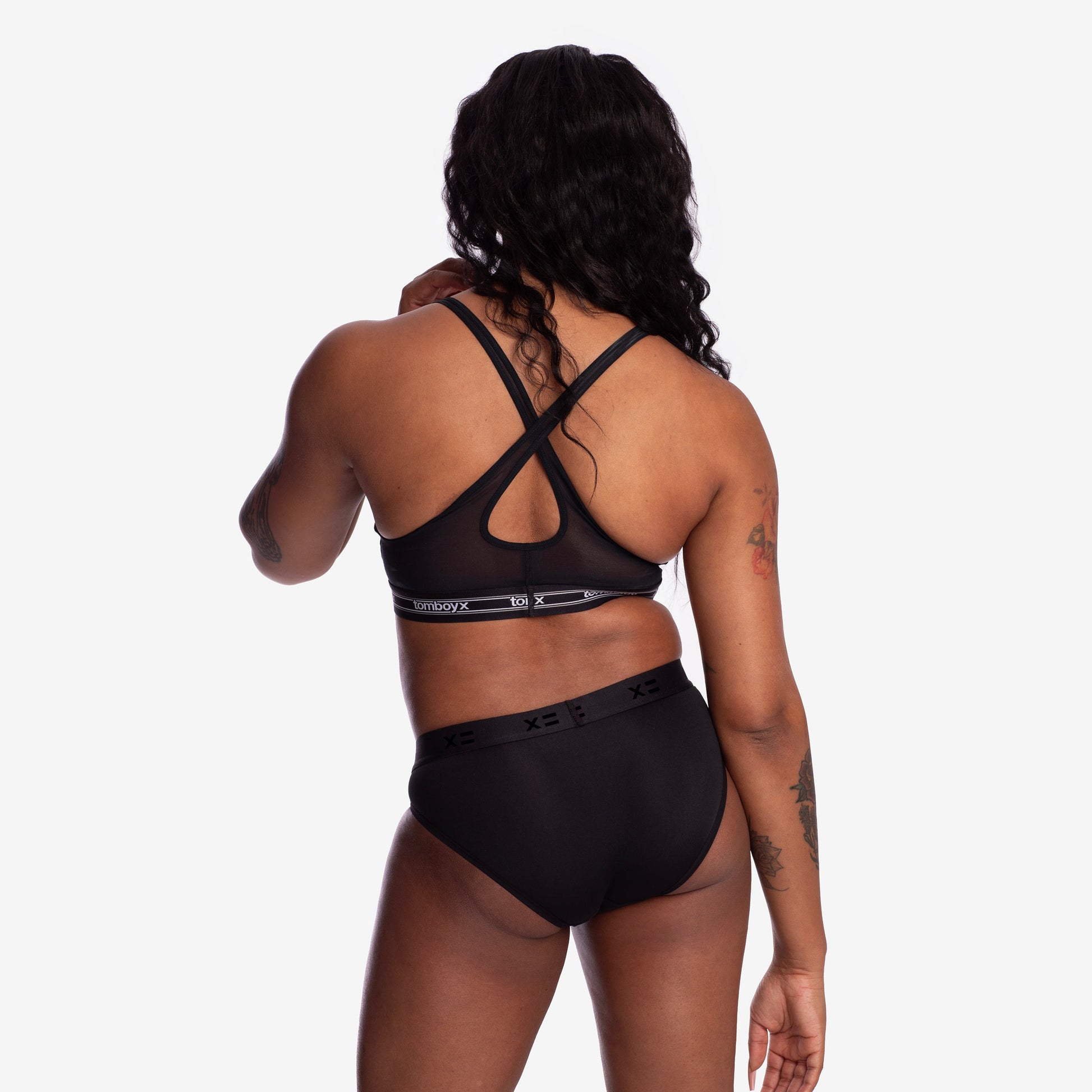 TomboyX SmoothTuck Tucking Bikini - Black Rainbow