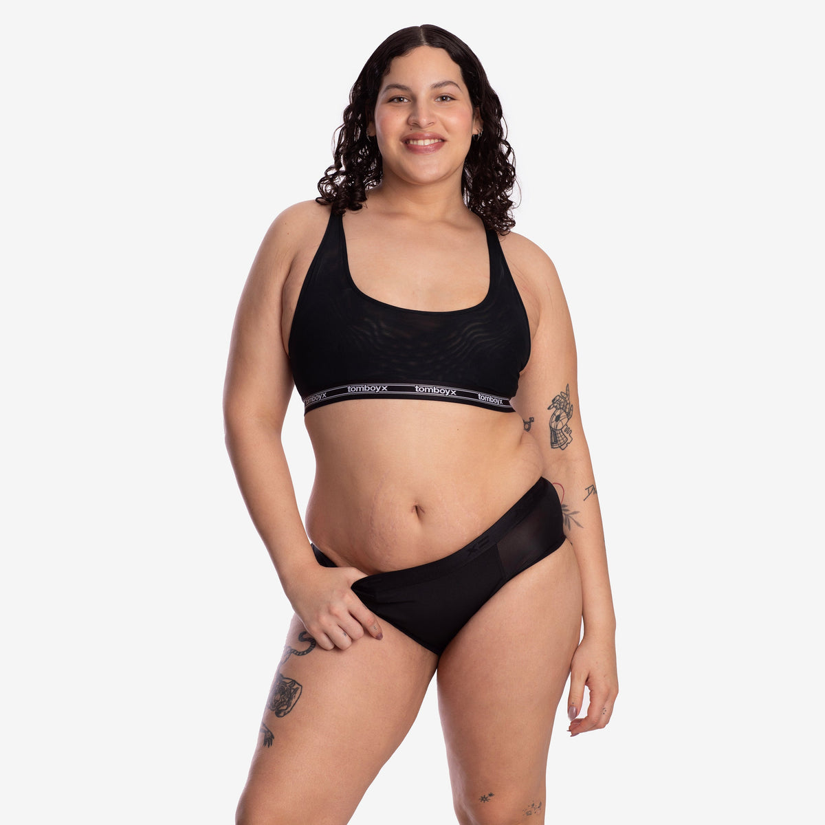 TomboyX SmoothTuck Tucking Hipster - Black Rainbow