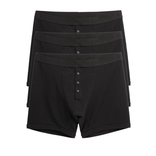 TomboyX 6" Fly Packing Boxer Briefs 3-Pack - X= Black