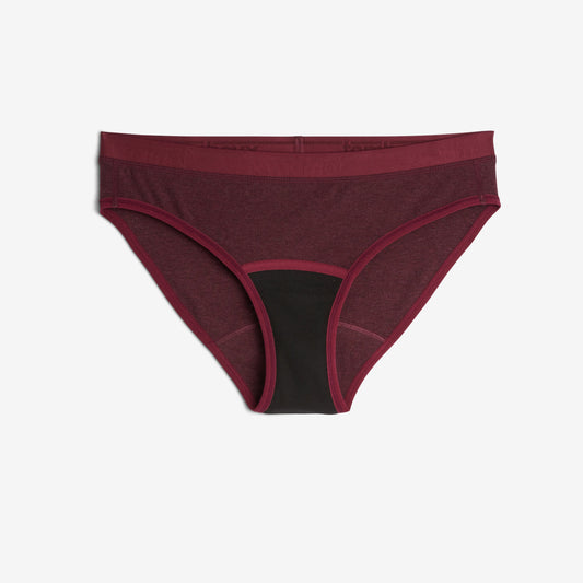 TomboyX First Line Period Bikini - Black Cherry Heather