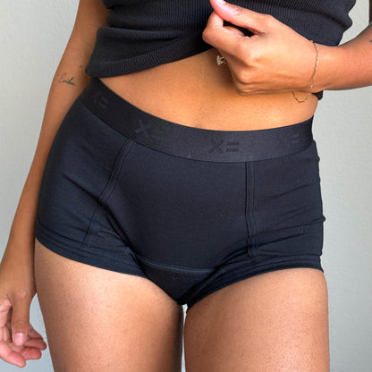 TomboyX First Line Period Boy Shorts - X= Black