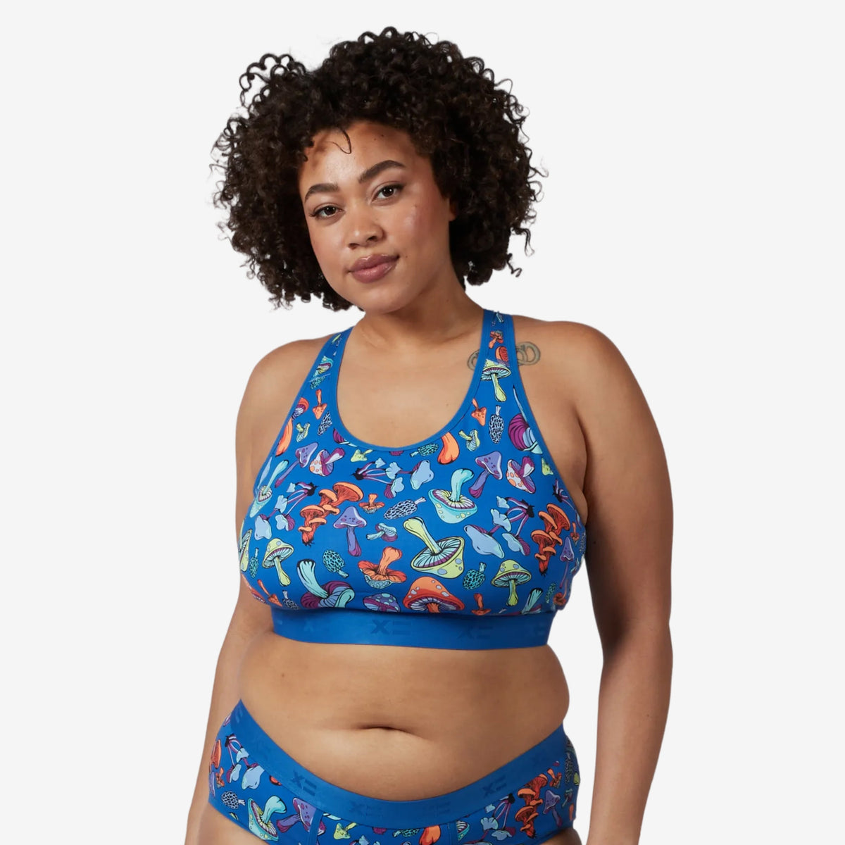 TomboyX Racerback Soft Bra - Funky Fungi