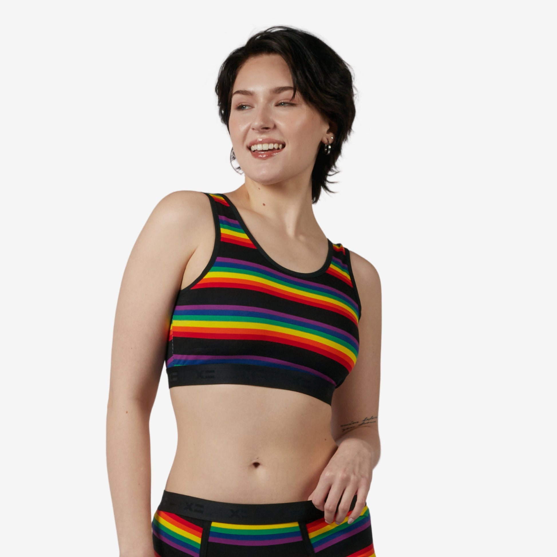 TomboyX Essentials Soft Bra - Stripe Unbound