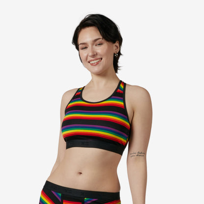TomboyX Racerback Soft Bra - Stripe Unbound