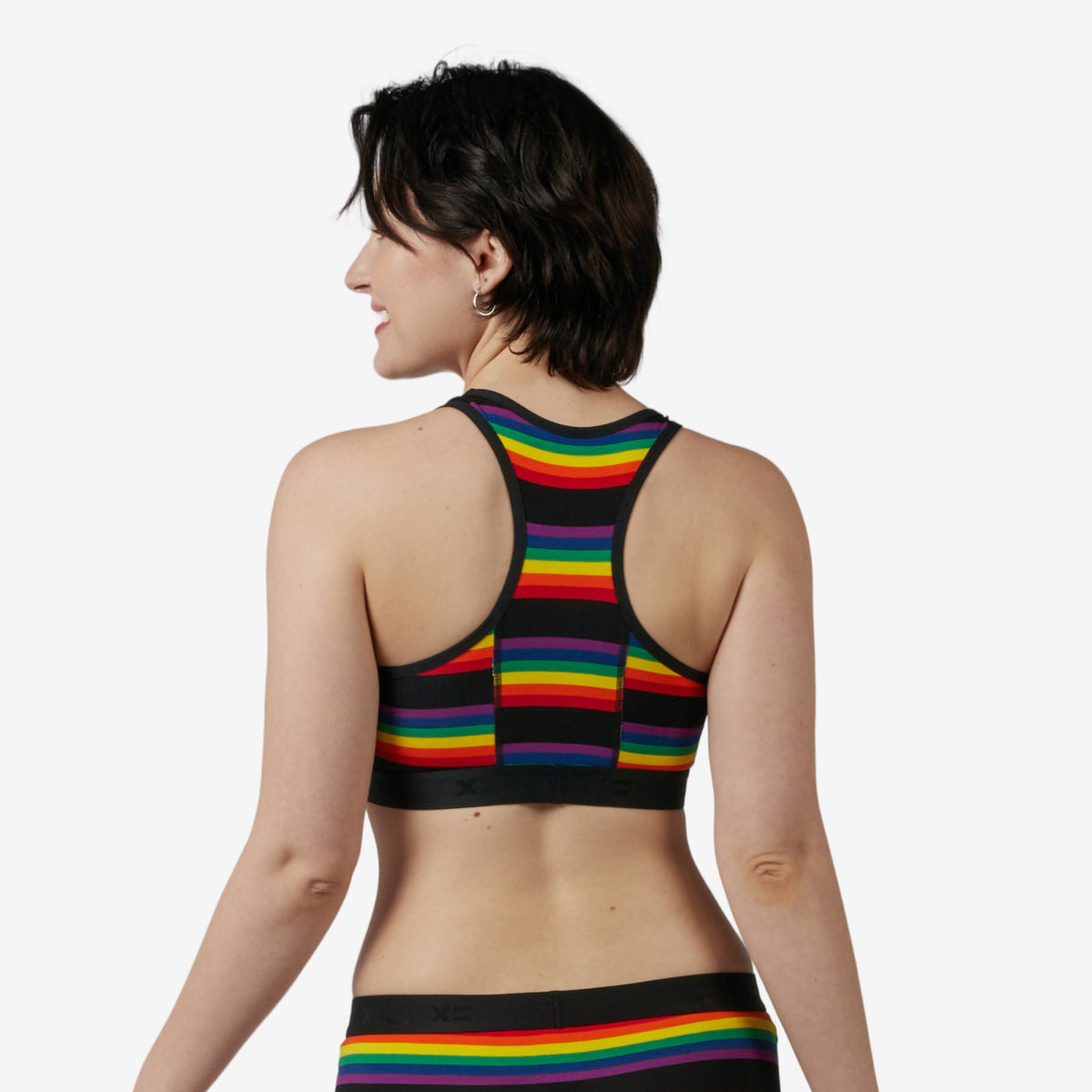 TomboyX Racerback Soft Bra - Stripe Unbound