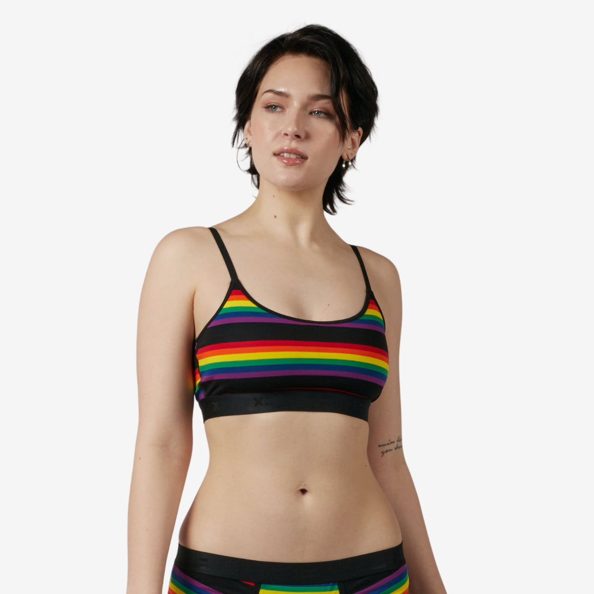 TomboyX Low Cut Soft Bra - Stripe Unbound