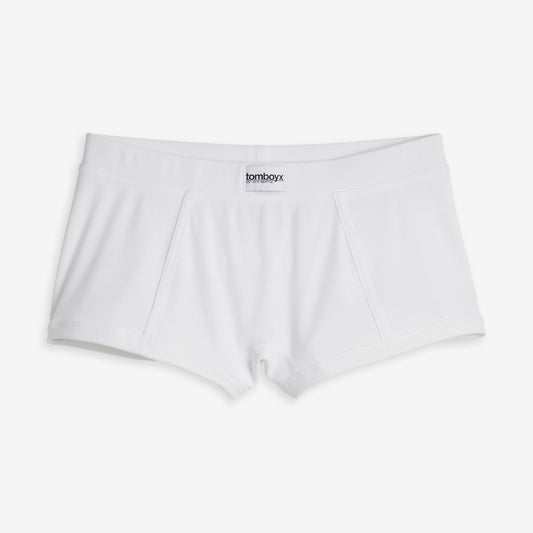 TomboyX Bamboo Rib Boy Shorts - Bright White