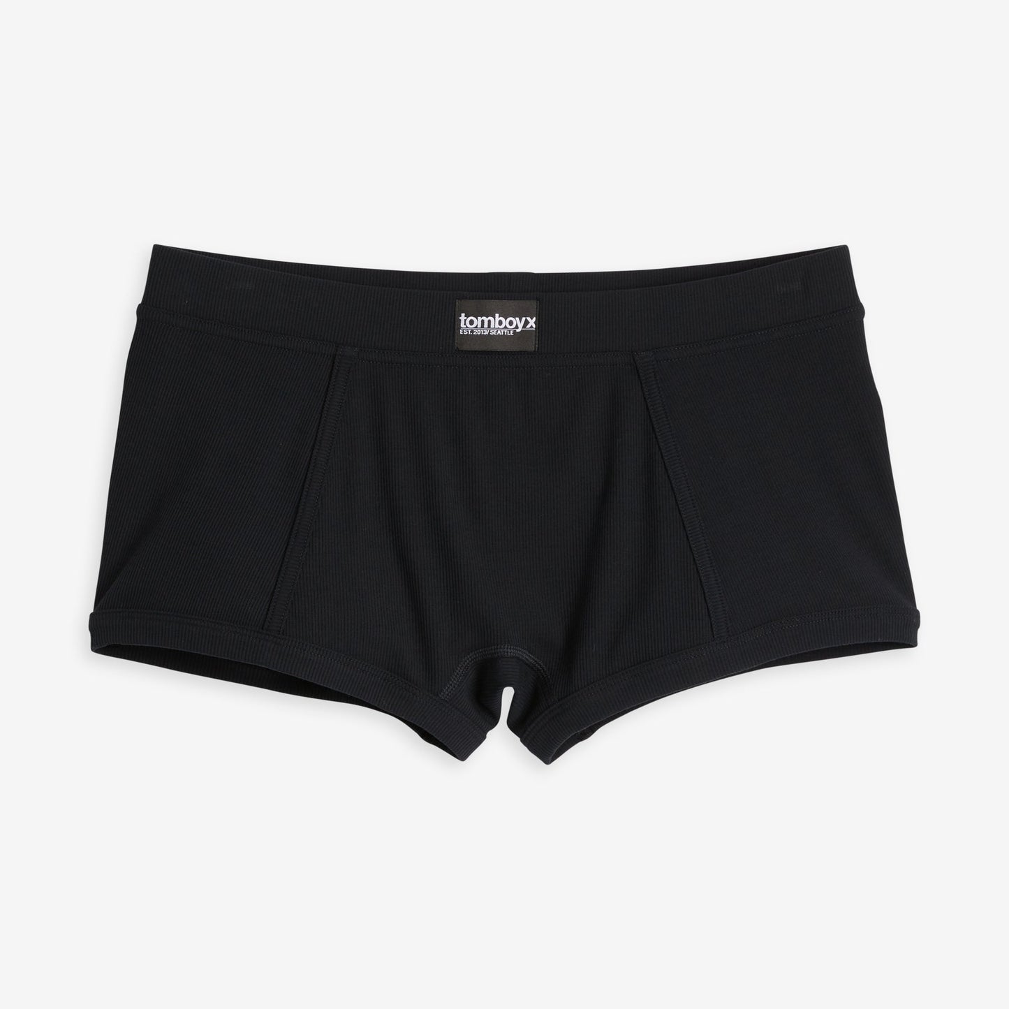TomboyX Bamboo Rib Boy Shorts - Black
