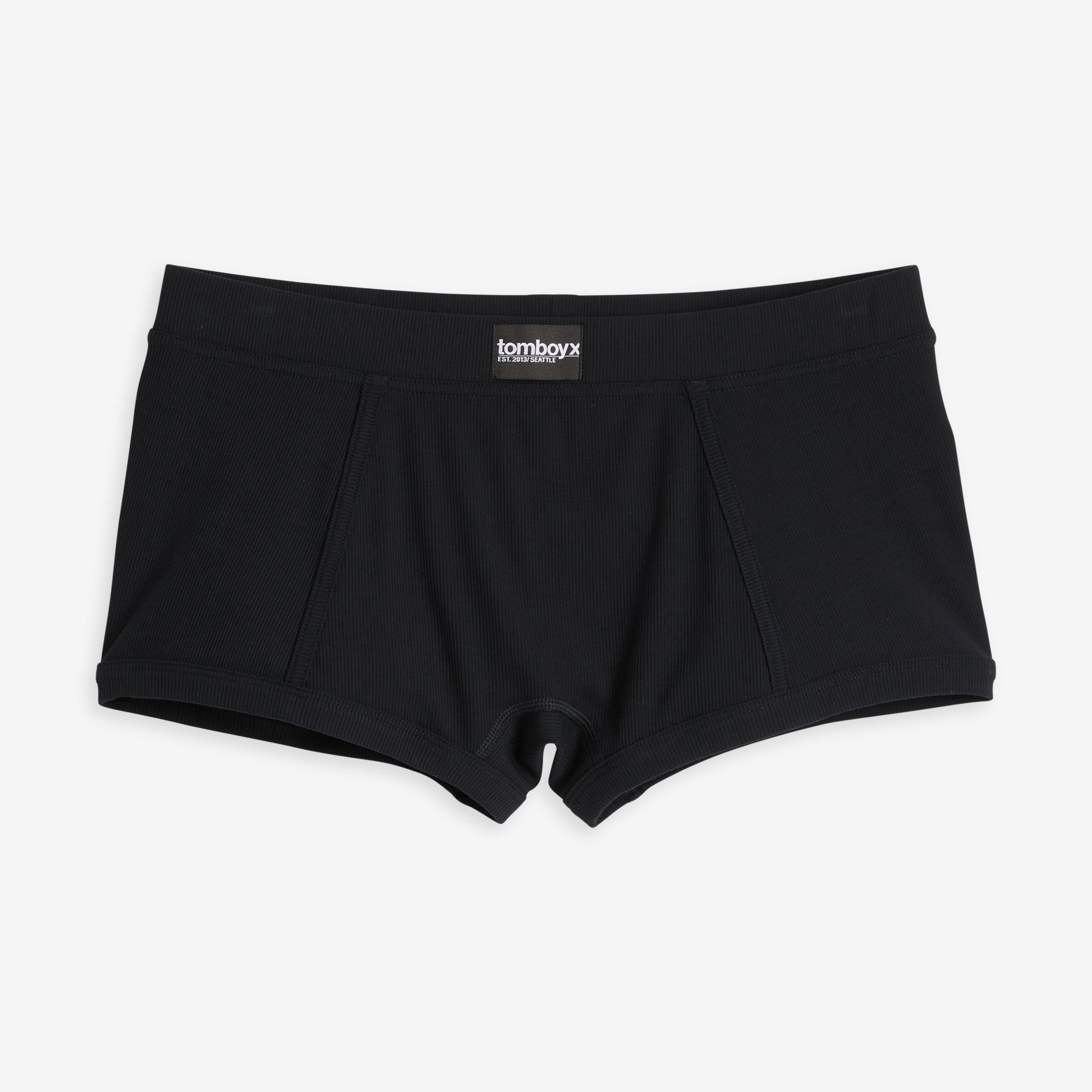 TomboyX Bamboo Rib Boy Shorts - Black
