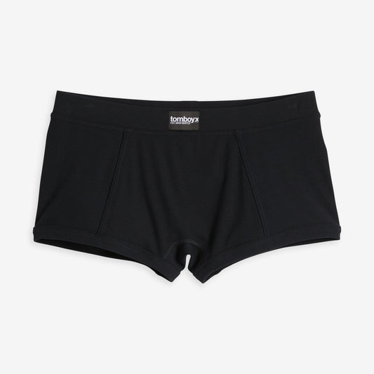TomboyX Bamboo Rib Boy Shorts - Black
