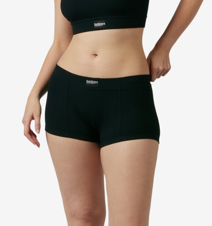 TomboyX Bamboo Rib Boy Shorts - Black