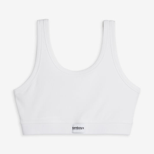 TomboyX Bamboo Rib Essentials Soft Bra - Bright White