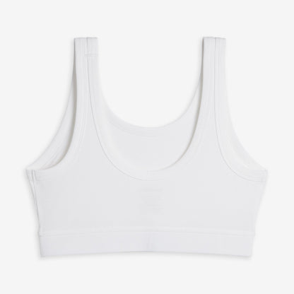 TomboyX Bamboo Rib Essentials Soft Bra - Bright White