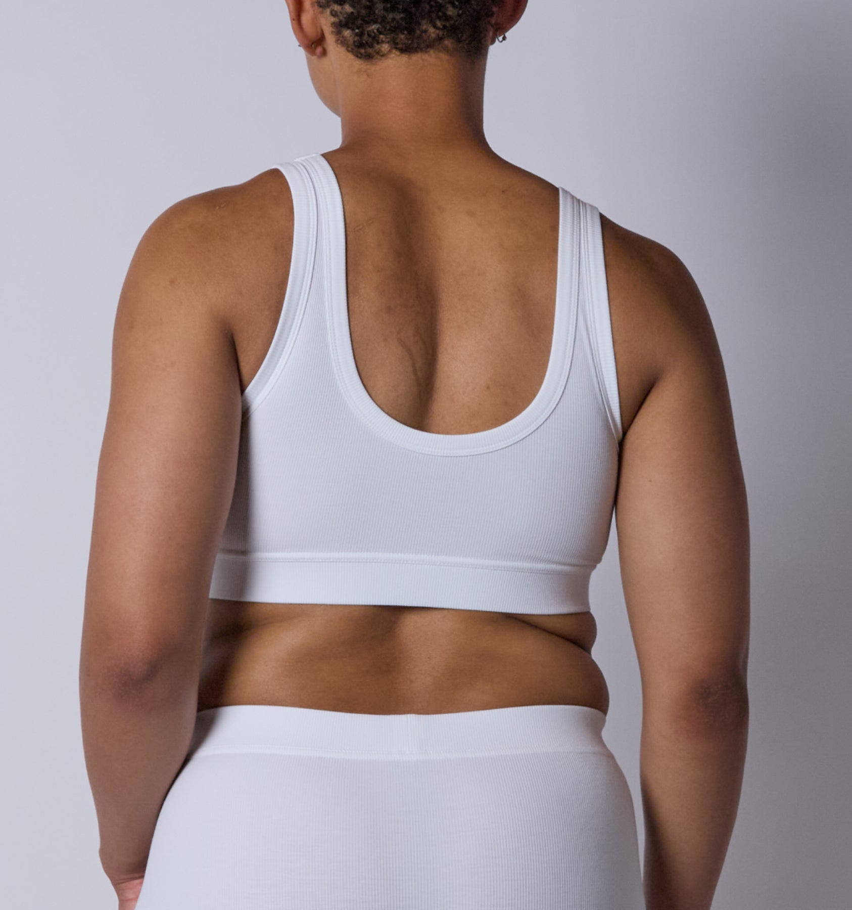 TomboyX Bamboo Rib Essentials Soft Bra - Bright White