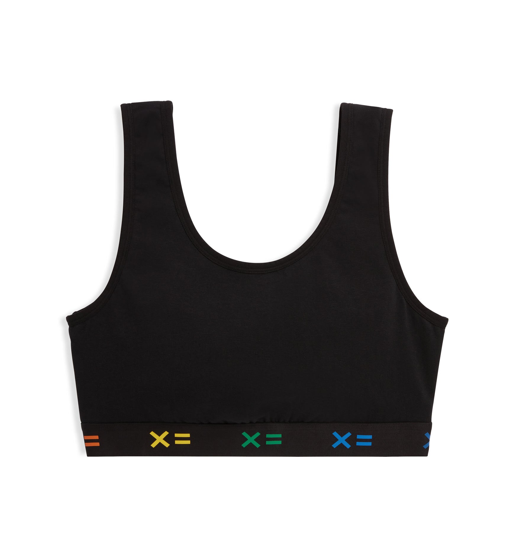 TomboyX Essentials Soft Bra - Black X= Rainbow
