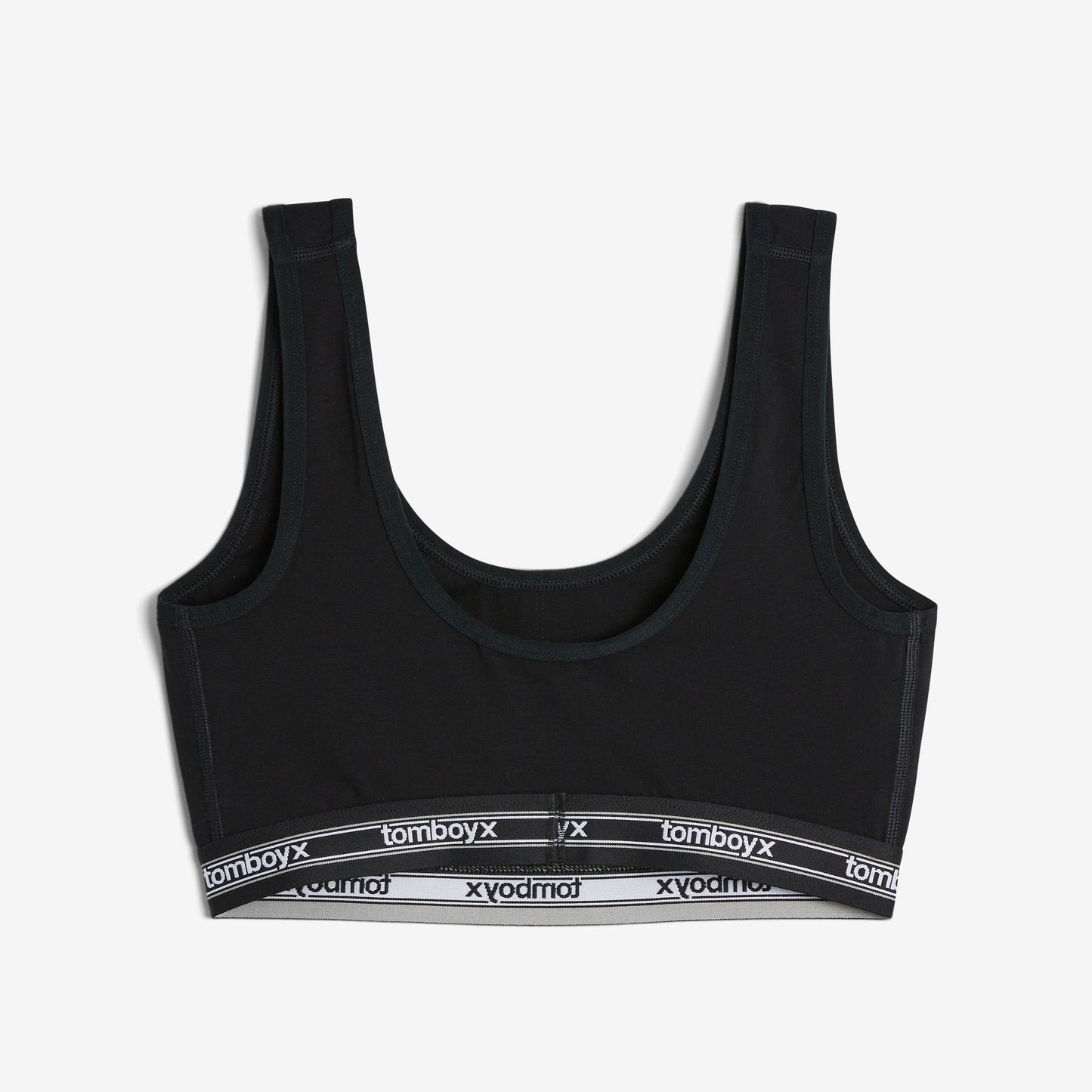 TomboyX Peekaboo Soft Bra - Black Retro Logo