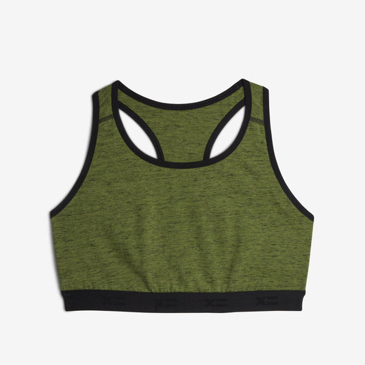 TomboyX Racerback Soft Bra - Forest Heather