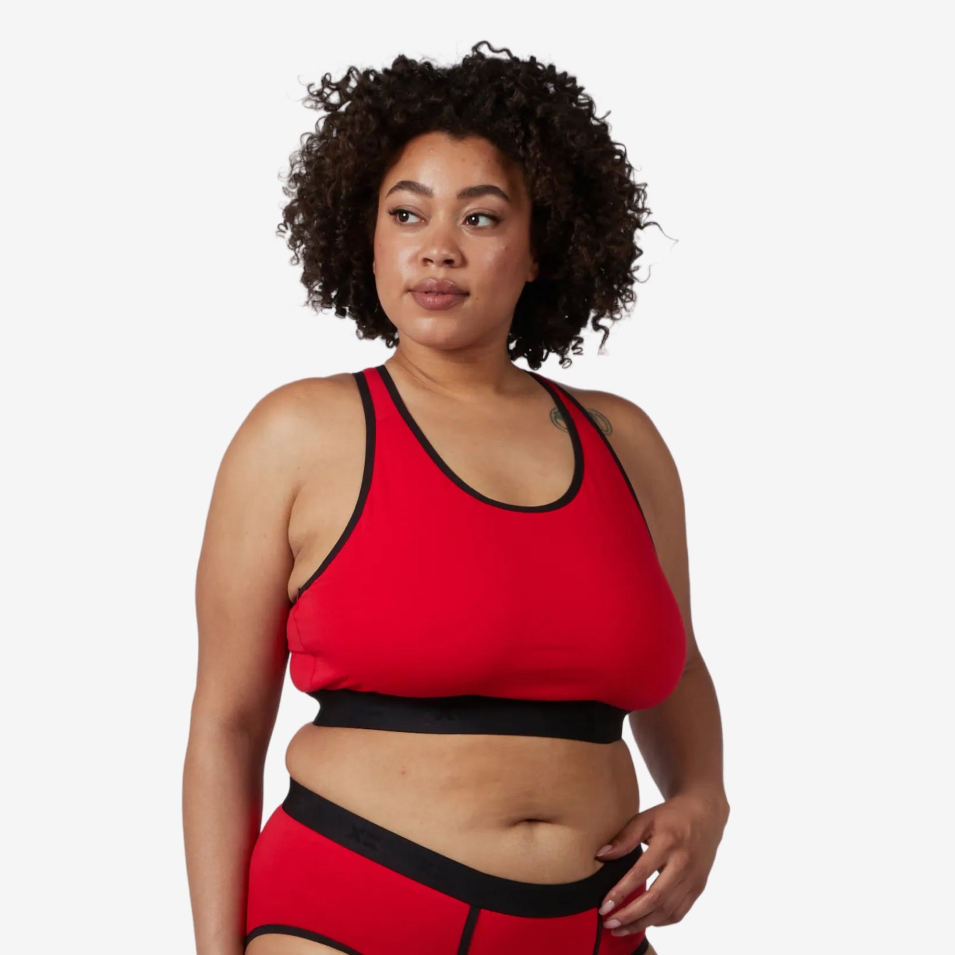 TomboyX Racerback Soft Bra - Red Riot