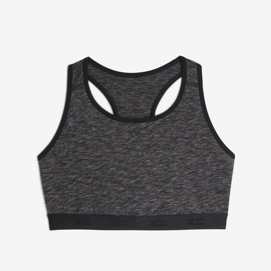 TomboyX Racerback Soft Bra - Meteor Gray Heather