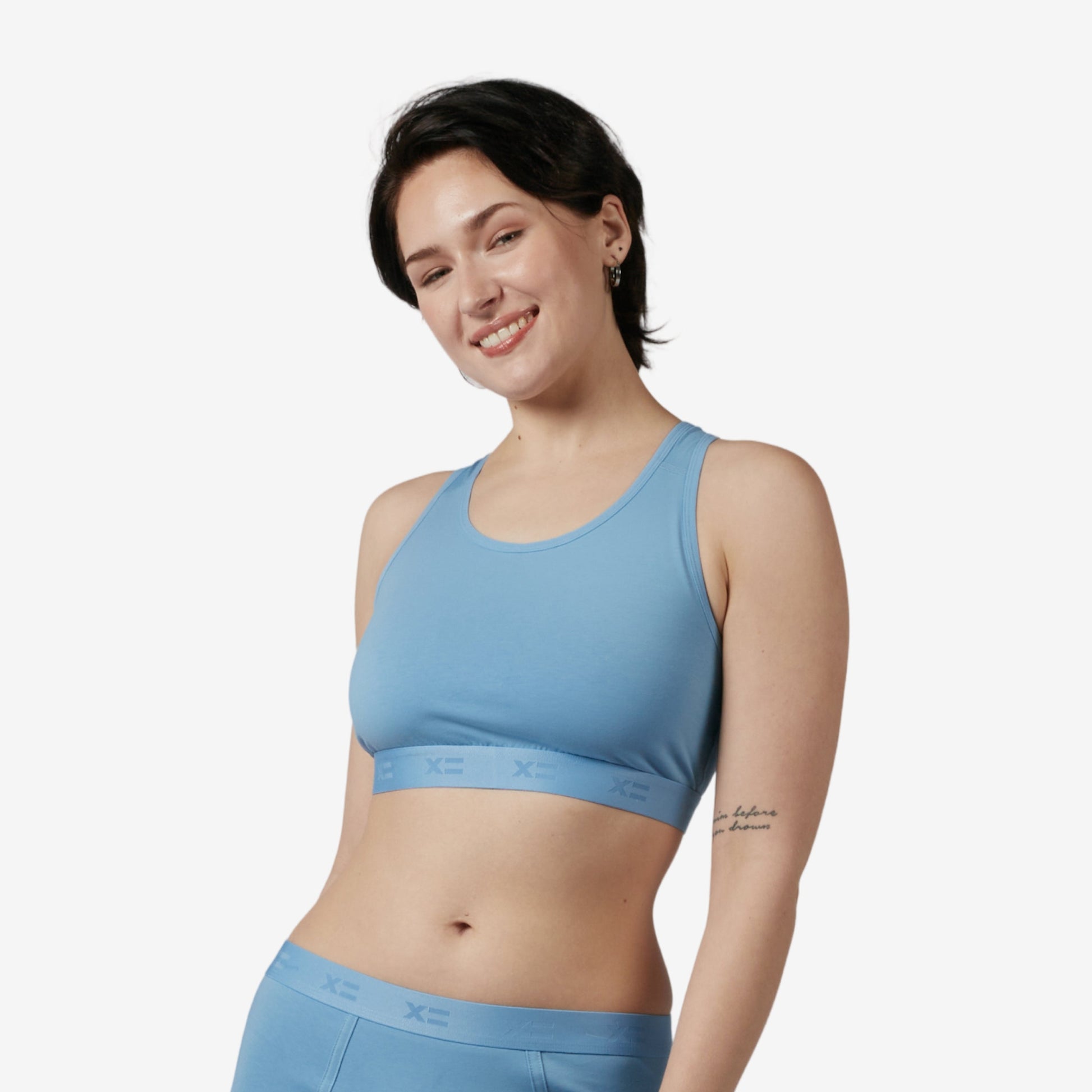 TomboyX Racerback Soft Bra - Blue Sky