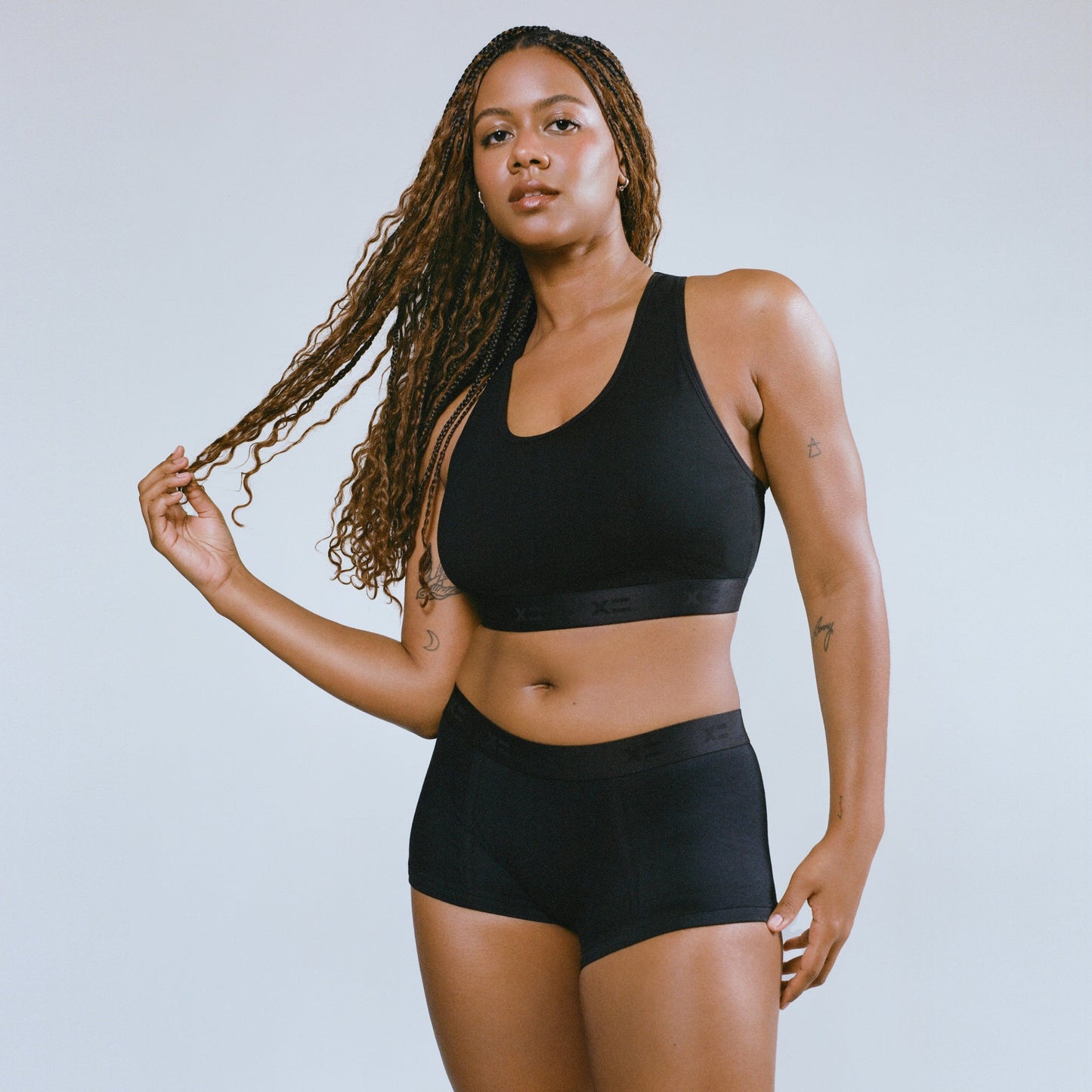 TomboyX Racerback Soft Bra - X= Black