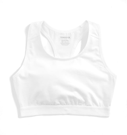 TomboyX Racerback Soft Bra - X= White