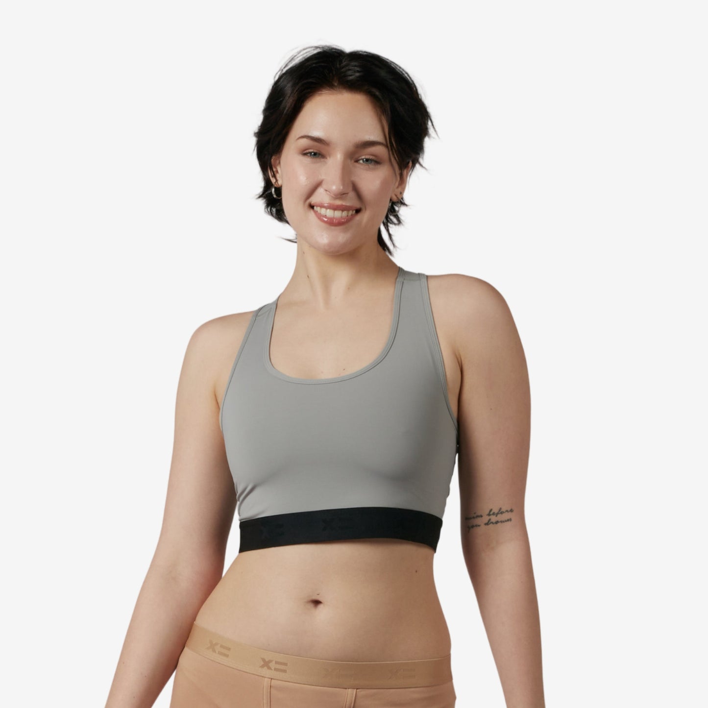 TomboyX Compression Plus Racerback - Ultimate Gray