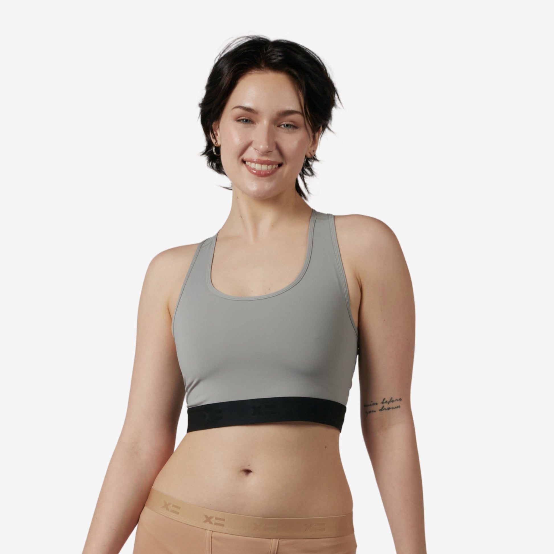 TomboyX Compression Plus Racerback - Ultimate Gray