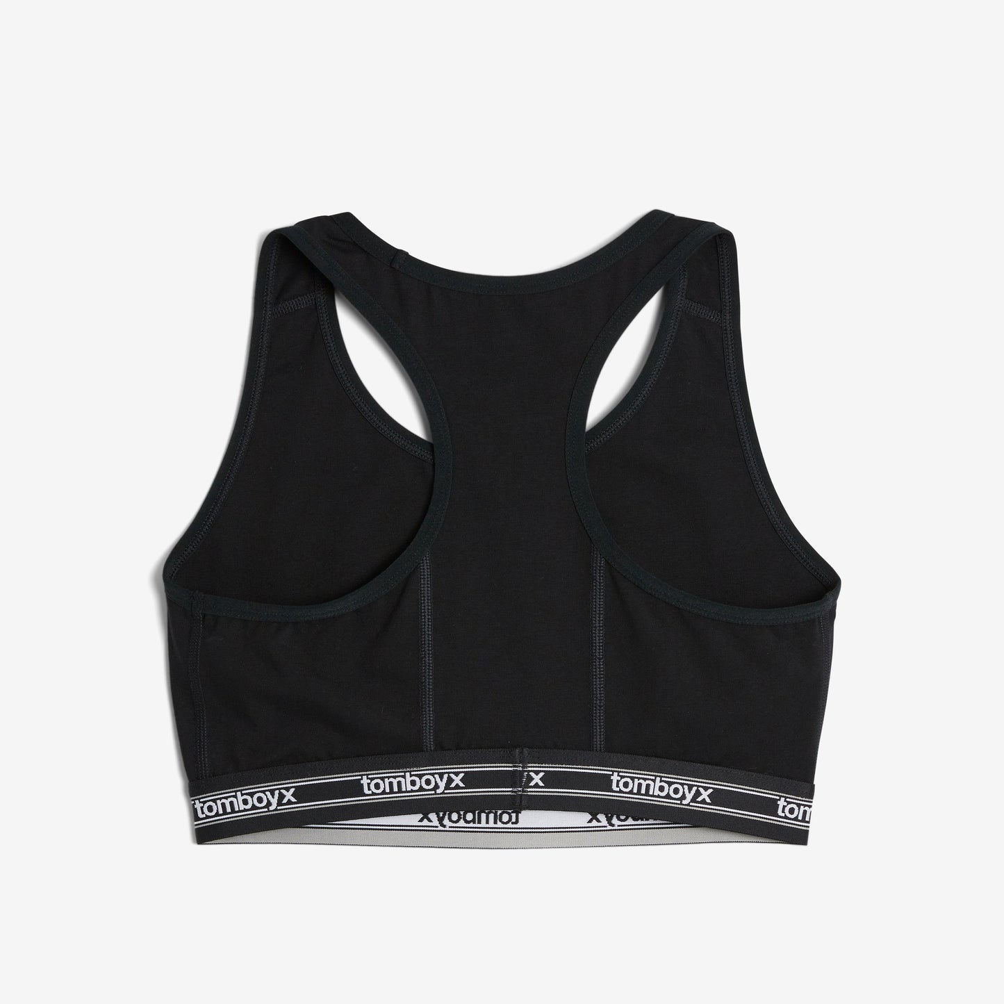 TomboyX Racerback Soft Bra - Black Retro Logo