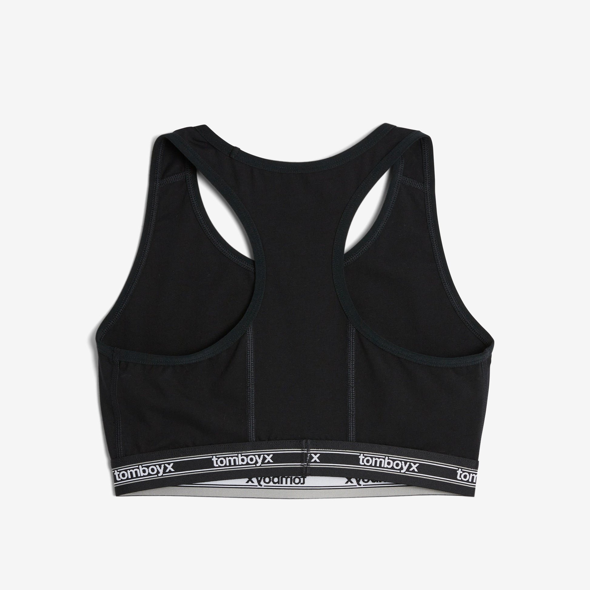 TomboyX Racerback Soft Bra - Black Retro Logo