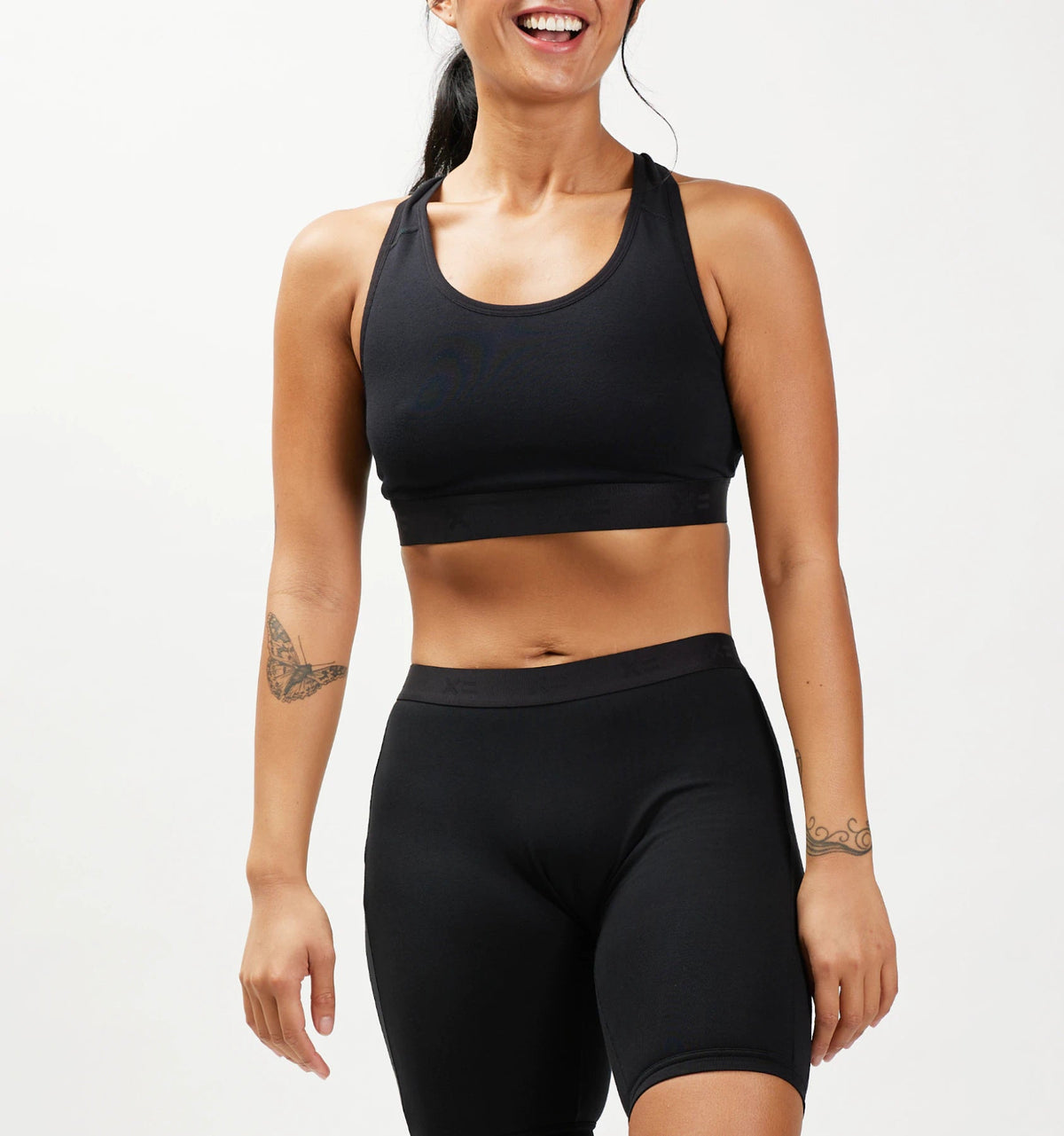 TomboyX Racerback Soft Bra - Black Rainbow Logo