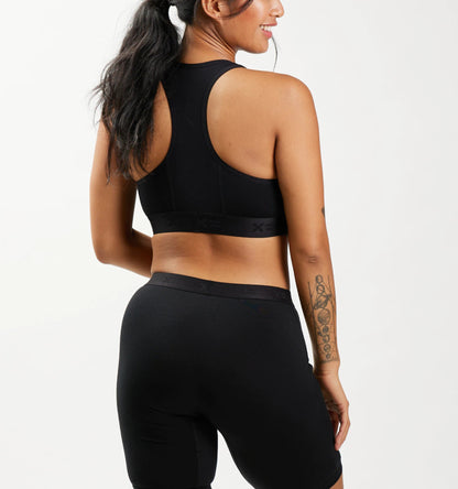 TomboyX Racerback Soft Bra - Black Rainbow Logo