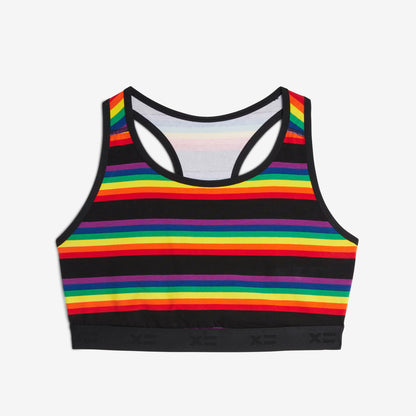 TomboyX Racerback Bra 3-Pack - Stripe Up