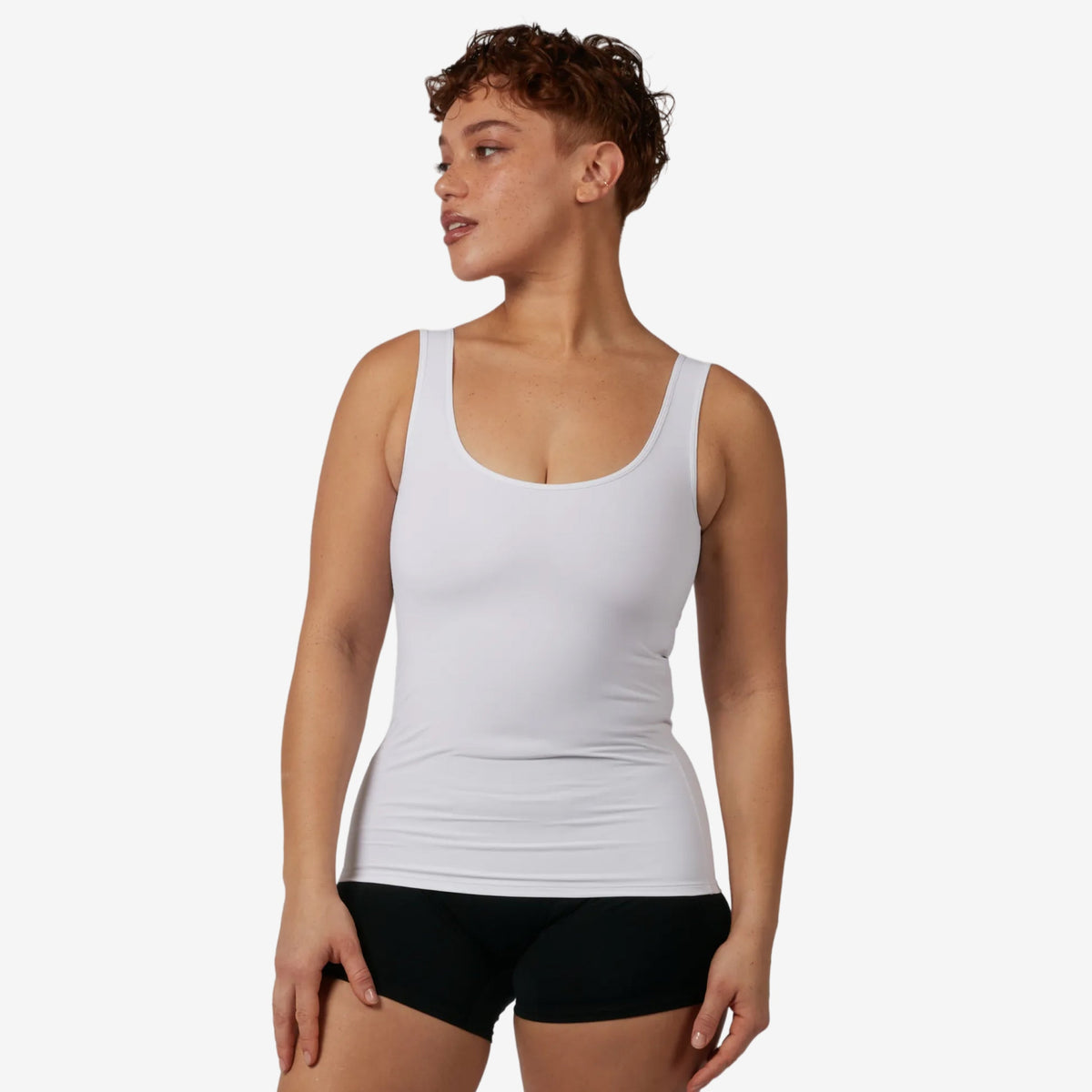 TomboyX Compression Plus Tank - White