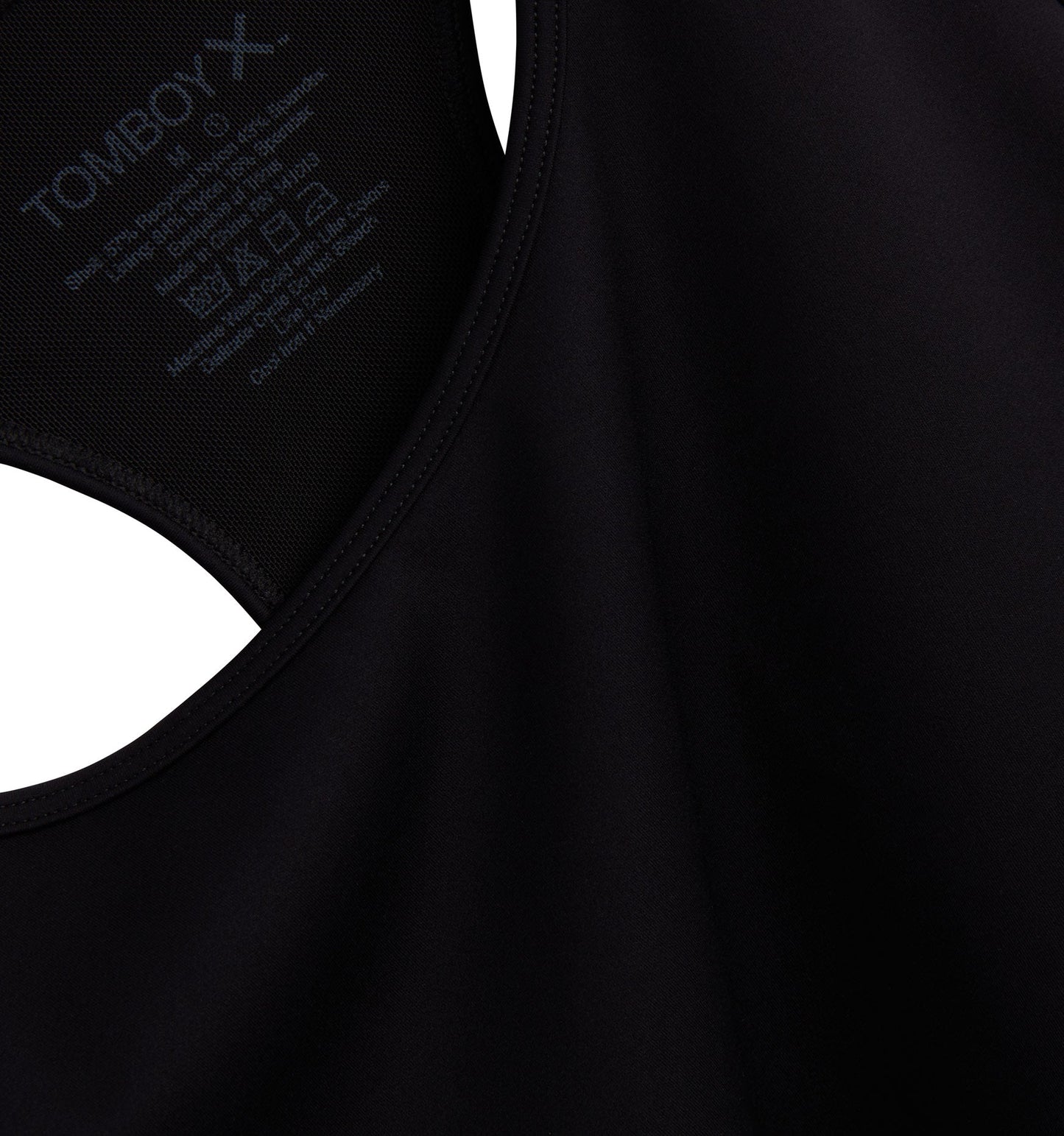 TomboyX Racerback Compression Top - Black