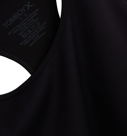 TomboyX Racerback Compression Top - Black