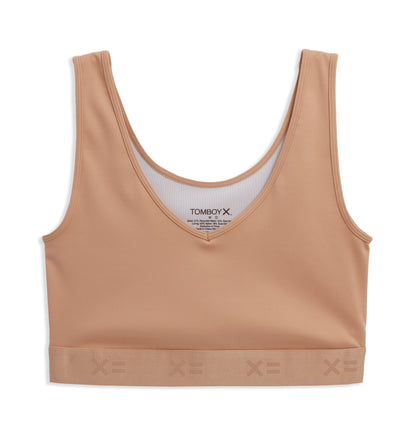 TomboyX V Neck Compression Top - Chai