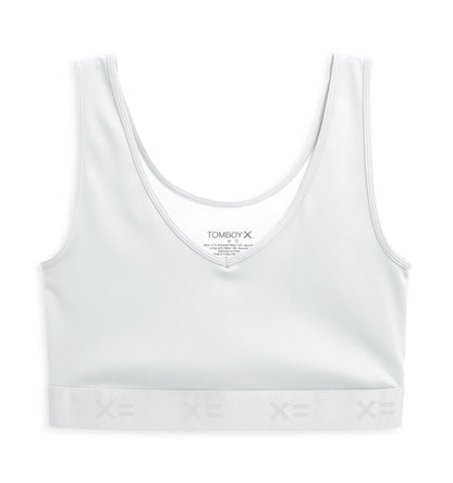 TomboyX V Neck Compression Top - White