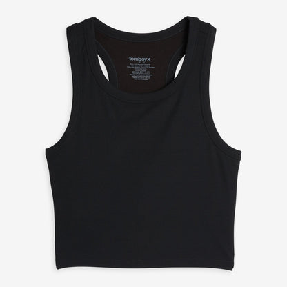 TomboyX Bamboo Rib Bra Top - Black
