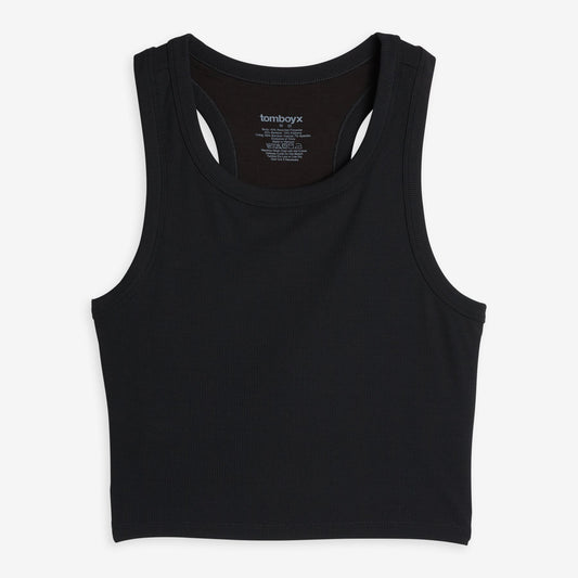 TomboyX Bamboo Rib Bra Top - Black