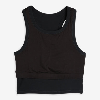 TomboyX Bamboo Rib Bra Top - Black