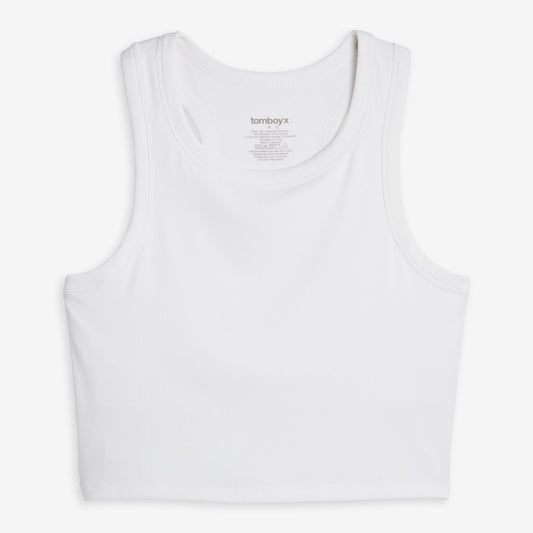 TomboyX Bamboo Rib Bra Top - Bright White