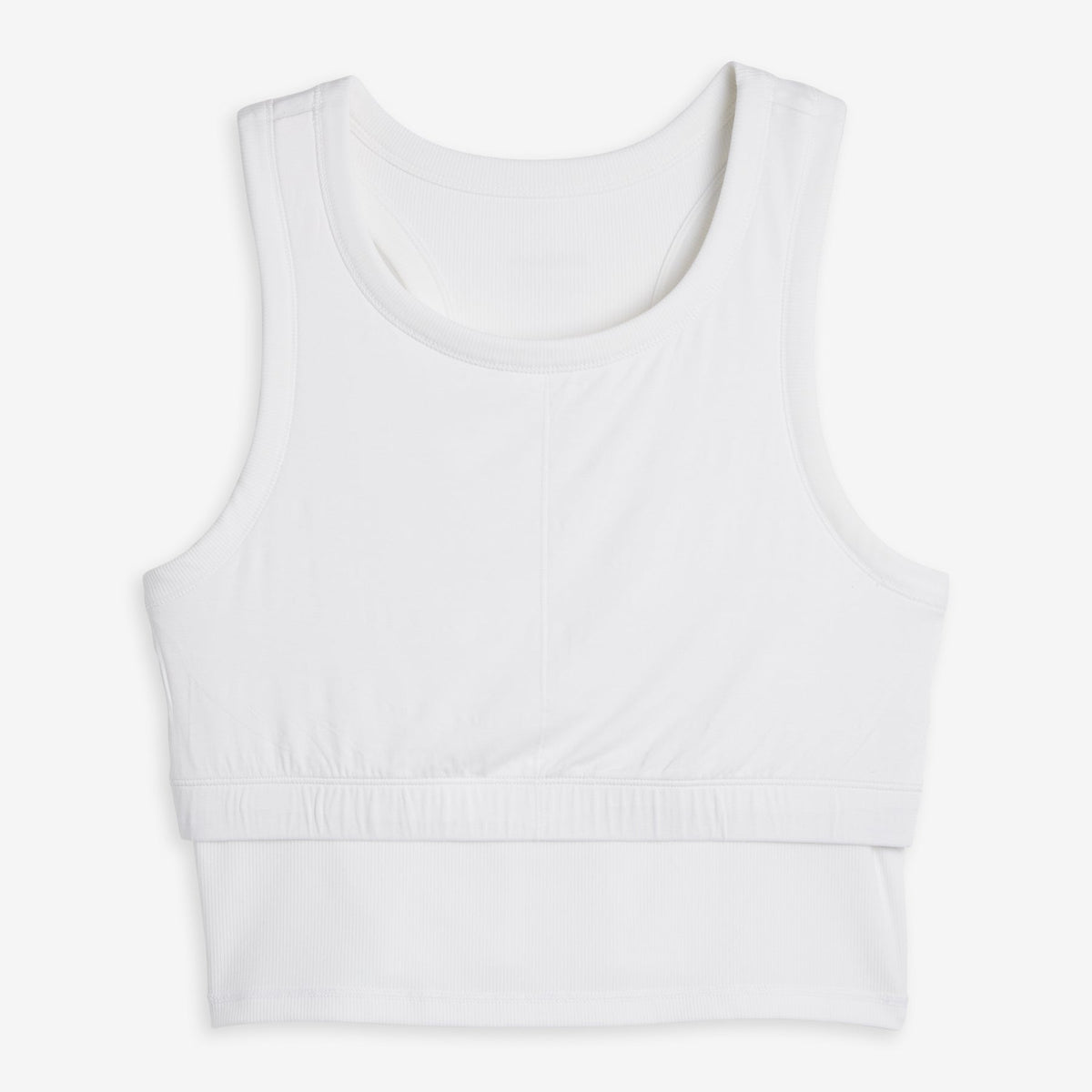TomboyX Bamboo Rib Bra Top - Bright White