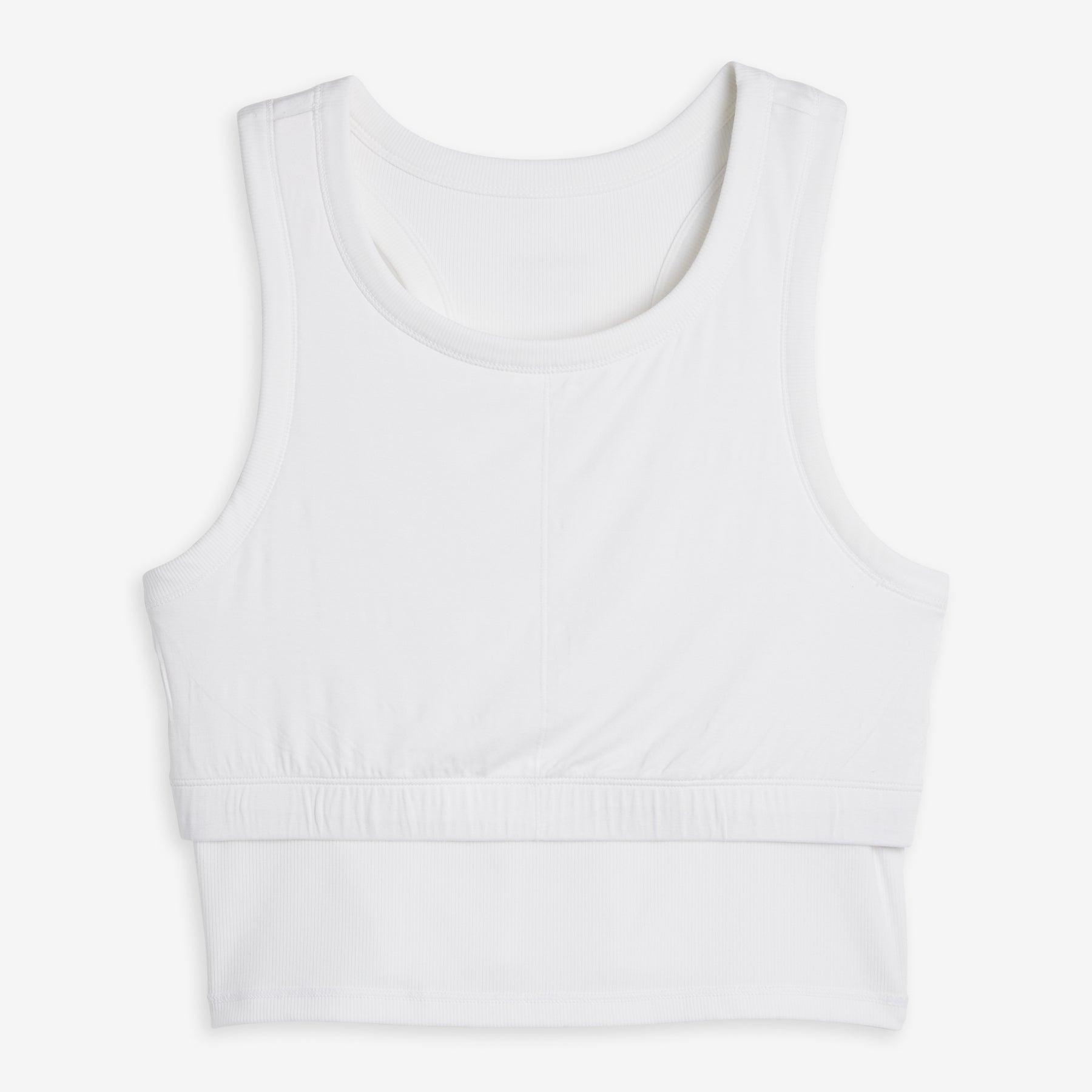 TomboyX Bamboo Rib Bra Top - Bright White