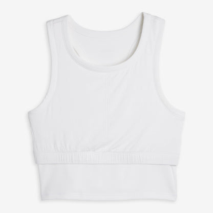 TomboyX Bamboo Rib Bra Top - Bright White